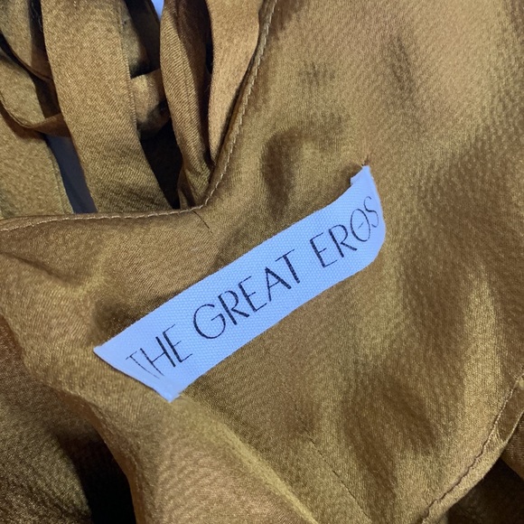 The Great Eros® Silk Odna Tie-Back Jumpsuit Brass color NWOT - Picture 5 of 5